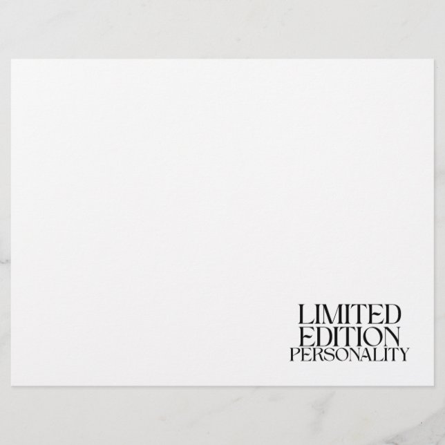 Papel Timbrado Personalidade de Edição Limitada Tipografia Sarcás (Frente)