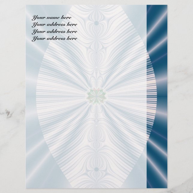 Papel Timbrado Personalizado Blue Leaf (Frente)