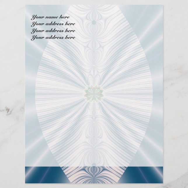 Papel Timbrado Personalizado Blue Leaf (Frente)