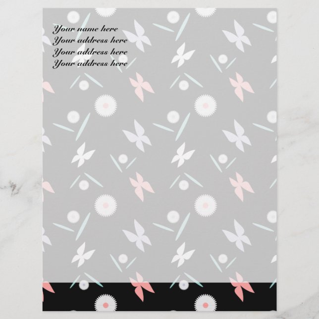 Papel Timbrado Personalizado Borboletas (Frente)