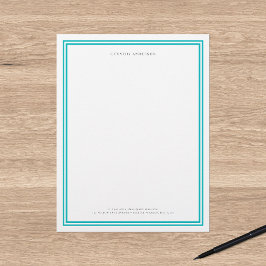 Papel Timbrado Personalizado com Cor Moderna de Bordas Clássicas 