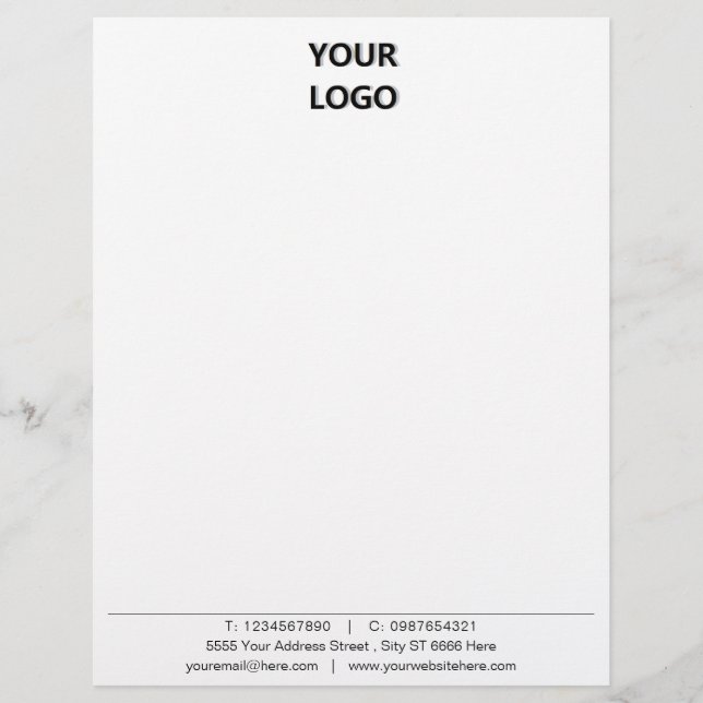 Papel Timbrado Personalizado o título de nota comercial com o log (Frente)