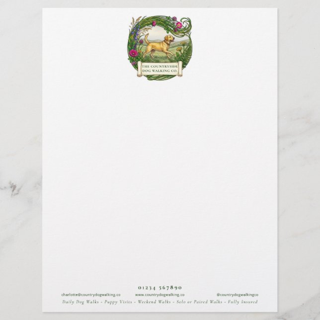 Papel Timbrado Personalizado para Passeador de Cãe (Frente)