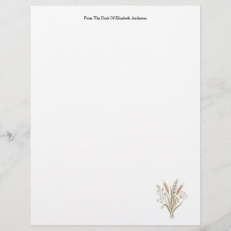 Papel Timbrado Personalizado Pessoal Rústico País Botânico
