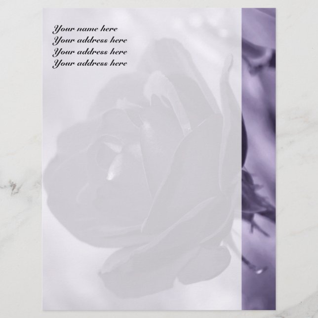 Papel Timbrado Personalizado Rosa Roxa (Frente)