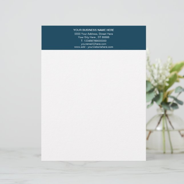 Papel Timbrado Personalizado Seu Nome Endereço Inf (Em pé/Frente)