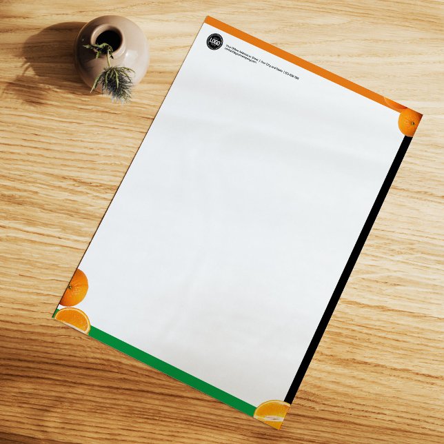Papel Timbrado Personalizar empresa | Empresa Orange (Criador carregado)