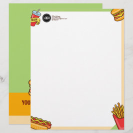 Papel Timbrado Personalizar logotipo de empresa | Tema Hotdog do