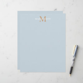 Papel Timbrado Personalized Name Monogram
