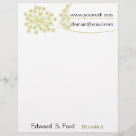 Papel Timbrado Pessoal seu! As flores da flor do vintage