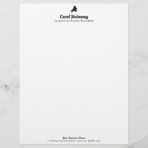 Papel Timbrado Piano de Música