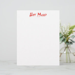 Papel Timbrado Pincéis de texto vermelho vívido, negrito e quente