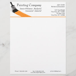 Papel Timbrado Pintor Service Company Brush Orange