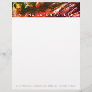 Papel Timbrado Pinturas e pincéis para artistas