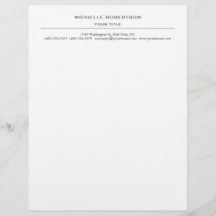 Papel Timbrado Planilha profissional moderna minimalista