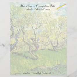 Papel Timbrado Pomar em Blossom, Vincent van Gogh.