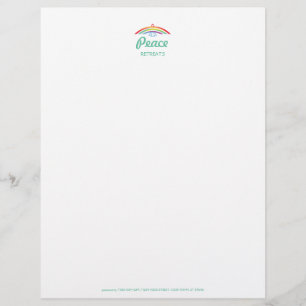 Papel Timbrado Pomba Alada Arco-Íris (cor clara / cheia)