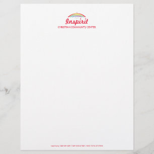 Papel Timbrado Pomba Alada Arco-Íris (nítido)
