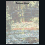 Papel Timbrado Ponte sobre o Waterlily Pond de Claude Monet<br><div class="desc">A ponte sobre o tanque d'água (1900), de Claude Monet, é uma pintura de natureza floral impressionista vintage. É parte de uma série de pinturas japonesas que Monet pintou em seus jardins de flores de primavera em Giverny, França. Sobre o artista: Claude Monet (1840-1926) foi um dos fundadores do movimento...</div>