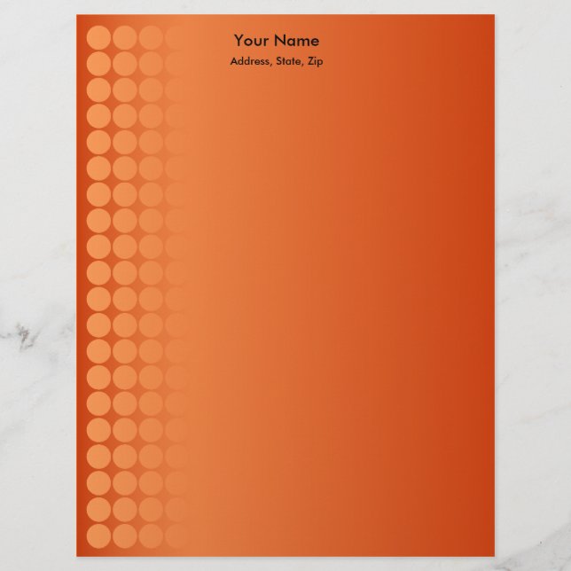 Papel Timbrado Pontos de gradiente laranja (Frente)