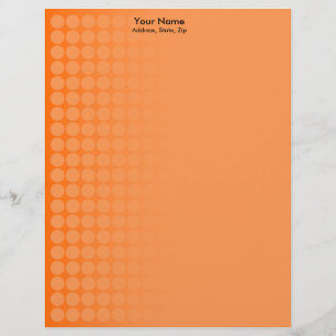 Papel Timbrado Pontos de gradiente laranja 2