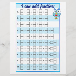 Papel Timbrado Posso adicionar e subtrair Modelos de Frações