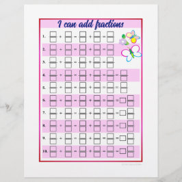 Papel Timbrado Posso adicionar e subtrair Modelos de Frações