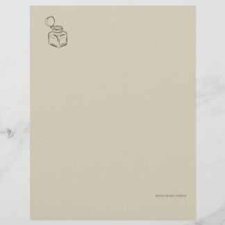 Papel Timbrado Pote de Tinta da Dark Academia – Biblioteca Vintag