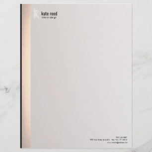 Papel Timbrado Prata de FAUX Moderna Elegante, com FAUX