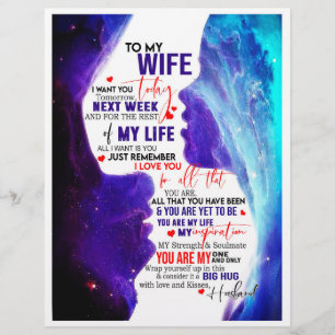 Papel Timbrado Presente da esposa Carta À Minha Mulher De Amor