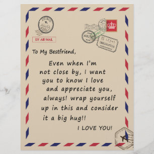 Papel Timbrado Presente de melhor amigo  Para O Meu Amigo De Best