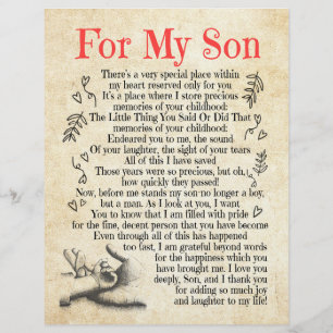 Papel Timbrado Presente do Filho Pelo Meu Filho Agradeço-Lhe Por