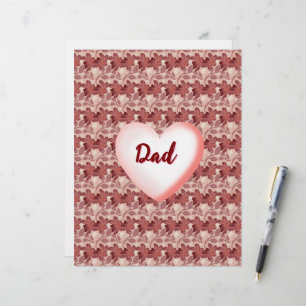 Papel Timbrado Presente floral personalizado para o Pai 