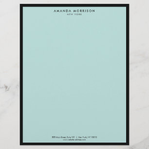 Papel Timbrado Preto/Casa de Luxo Minimalista