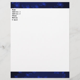 Papel Timbrado Preto e Azul - Cabeça Letal Personalizável