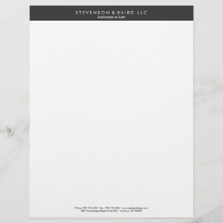Papel Timbrado Preto e branco profissionais simples