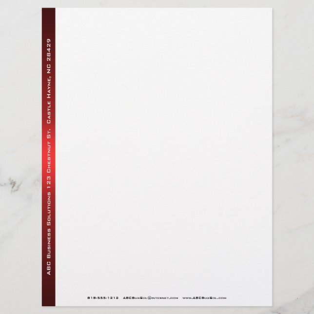 Papel Timbrado Preto e vermelho timbrado comercial (Frente)