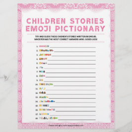 Papel Timbrado Previsão da História Infantil [Lace de Luxo [Rosa]