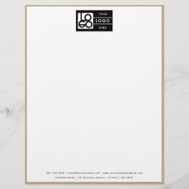 Papel Timbrado Professional Kraft Border Business Logo Letterhead