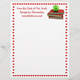Papel Timbrado Professora Apple em Livros Letterhead
