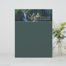 Papel Timbrado Professora de Meditação de Texto Oculto Nature For