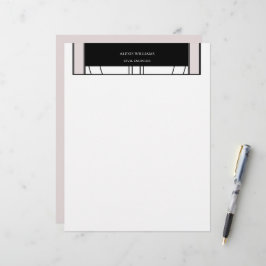 Papel Timbrado Profissional Elegante Moderno e Minimalista Geomét