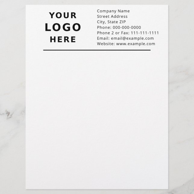 Papel Timbrado Profissional para Negócios com Logo (Frente)