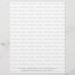 Papel Timbrado Promocional Logotipo comercial Padrão branco preto