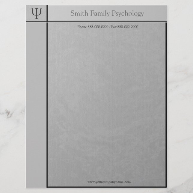 Papel Timbrado Psicóloga Letterhead (Frente)