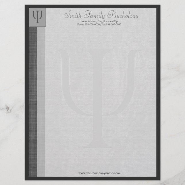 Papel Timbrado Psicóloga Letterhead (Frente)