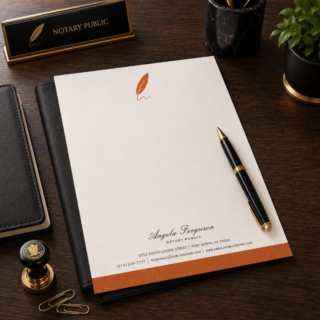 Papel Timbrado Público Notarial Personalizado Elegante (Criador carregado)