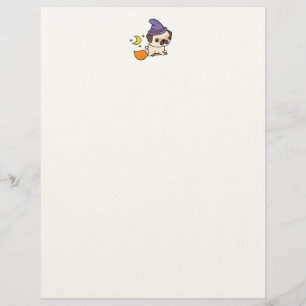 Papel Timbrado Puggy Witch Letterhead