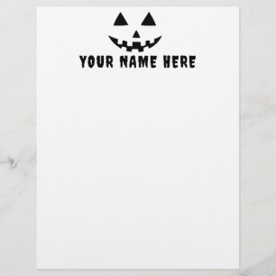 Papel Timbrado Pumpkin Personalizado Halloween Seu Nome