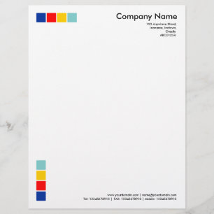 Papel Timbrado Quadrados de 4 cores